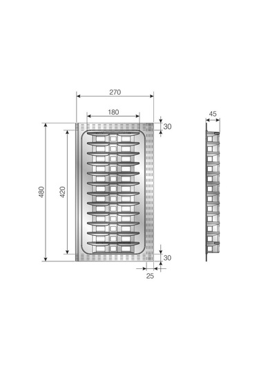 Çekmece İçi Tabaklık 27x48 Cm Beyaz en Ve Boydan 4.5 Cm Kesileb