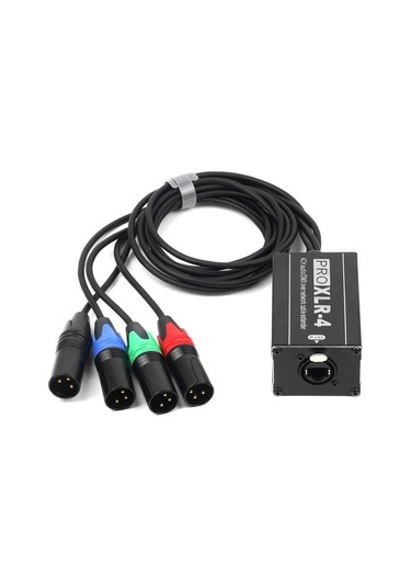 Metabagua Rj45 - 4 Kanal Xlr Ses 3 Pin Ayırıcı Erkek Ip1jzu Açık Sarı