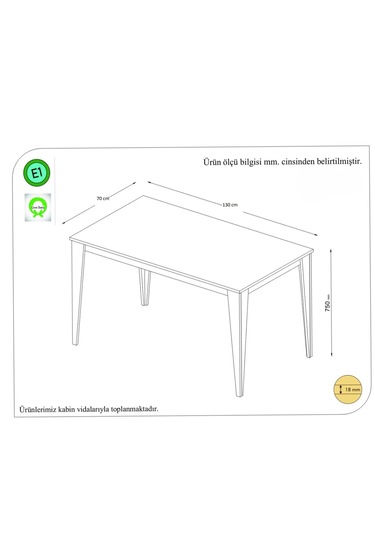 Artemis Yemek Masası Beyaz