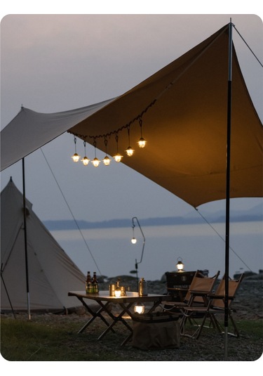 Moveevo Twilight Black Ipx4 Kampa Işığı, 4 Seviye Ayar, 1200mah Batarya, 5-80 Saat Süre, Gölge Ve Beyaz Led Işık, Çadır Ve Ev İçin Çok Renkli