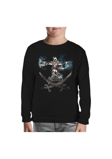 Lord Tshirt Assassin'S Creed 4 Siyah Çocuk Sweatshirt