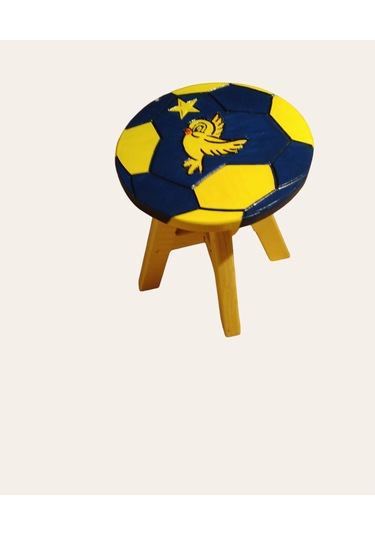 Fenerbahçe Fanatik El Yapımı Ahşap Çocuk Taburesi
