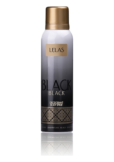 Lelas Black Unisex Sprey Deodorant 150 ML