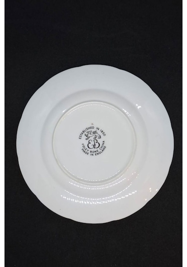 Foley Bone China İngiliz Yeşil Porselen Antika Tatlı Tabağı 15 Cm Haki