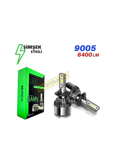 Mach Bam5 9005 Led Xenon Şimşek Etkili 6400 Lm