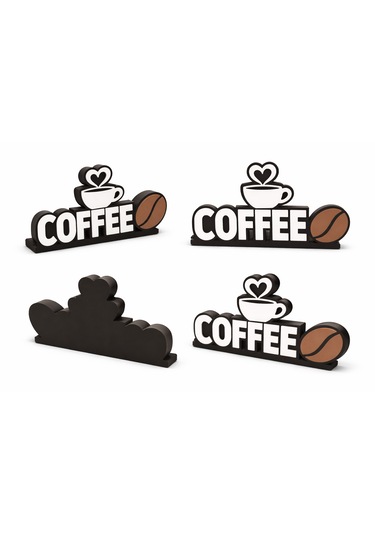 Coffee Masaüstü Dekor Kahve Temalı Masaüstü Dekoratif Obje Kafe Dekoru 0