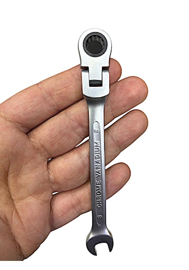 8mm Mafsallı Cırcır Kombine Anahtar