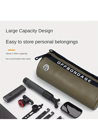 Willowhaven Versatile Green Bisiklet Çantası 3d Tasarım Geniş Mountain Ve Yol Bisikletleri İçin Çıkarılabilir Kayışlar Haki