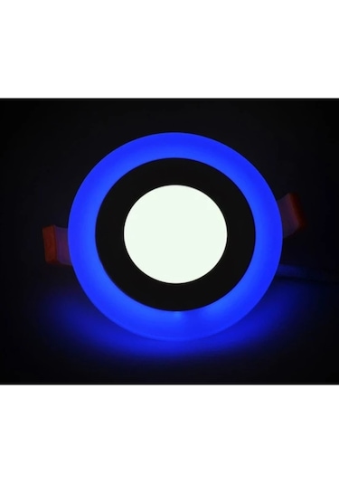 Atlantis 6 Watt 3+3 Çift Renkli Led Panel Spot Lamba Mavi-Beyaz 3