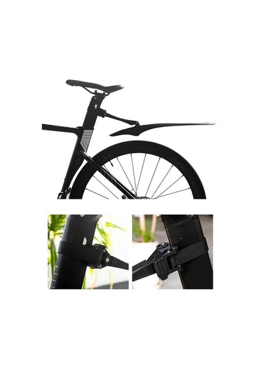 Trendooze Genel Bisiklet Çamurluk Tamiri Kolay Kurulum Koruyucu Yedek Siyah Siyah