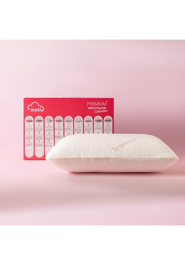 Moln Organic Cotton Visco Yastık Doğal & Cilt Dostu Beyaz
