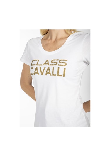 ROBERTO CAVALLI  Kadın T'shirt RRC5499L Beyaz