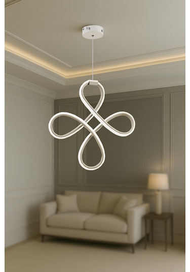 Yonca Modeli 2025 Collection Salon Mutfak Banyo Yatak Çocuk Odası Modern Beyaz Led Avize Beyaz