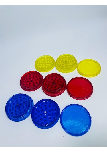 Plastik TutunÖğütücü 3parça Grinder //3adet-3renk
