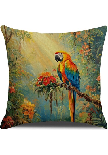 Yeni Sade Tarzda Baskılı Yastık Kılıfı No.92 Ekru