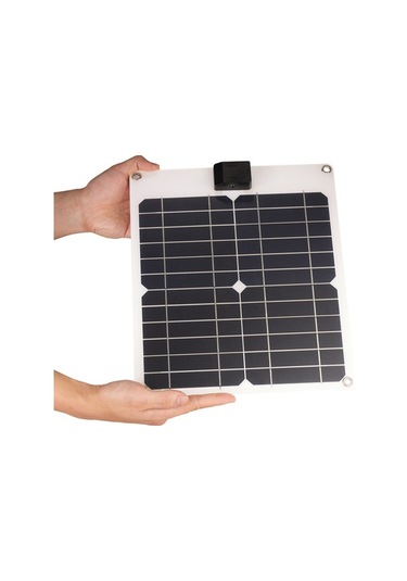 Pazly 15w Monokristal Güneş Paneli - Araç, Tekne Ve Rv Akü Şarj Cihazı - Usb/dc Çıkışlı - Su Geçirmez Taşınabilir Şarj Aleti - Enerji Depolama Çözümü