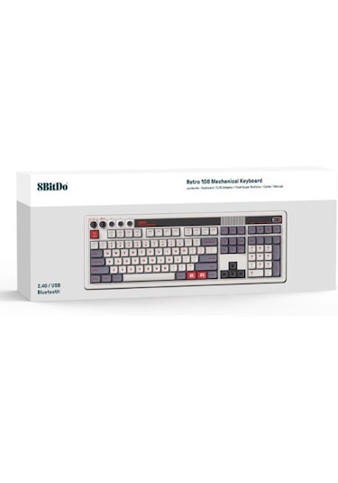 8bitdo Retro N Edition Mekanik Klavye Bluetooth/2.4g/usb-c Kablosuz Oyuncu Klavyesi Lisanslı