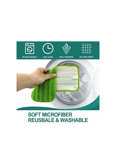 Youmex Yeniden Kullanılabilir Mikrofiber Mop Pad - 3 Adet, Swiffer Wetjet Uyumlu, Yıkama Eliptir, Ahşap/seramik Zeminler İçin Temizleme