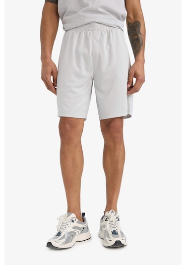 Defacto Defactofit Standart Fit Sporcu Kısa Paça Şort E9753ax25augr184 Gri