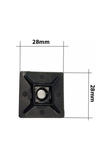 Gwest Yapışkanlı Kroşe 28mm x 28mm - Siyah - 5 Adet