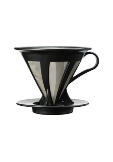 Hario 02 Kendinden Filtreli Dripper Siyah
