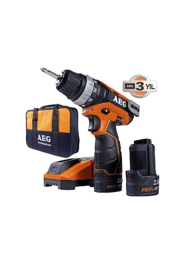 Aeg BS 12 C2 Li 12V 2.0 Ah Çift Akülü Matkap Vidalama
