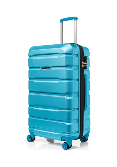 Unisex 4 Tekerli Kilitli Büyük Boy Valiz Bavul Turkuaz