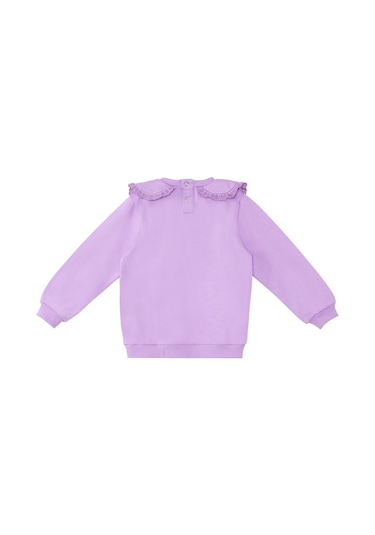 Denokids Zebra Kız Bebek Sweatshirt - Lila