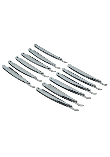 Sedef Krom Renkli 12 Adet Tıraş Kuaför Usturası