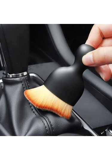 2x Araba İç Mekanı İçin Yumuşak Fırça, Bilgisayar Temizliği, Detay Fırçası, Siyah Siyah Temizleme