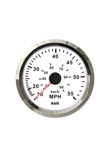 Kus Sürat Göstergesi 55 Mph Beyaz 12-24V 85 Mm Beyaz