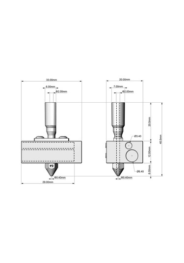 Yuntech01 Zortrax M200 3d Yazıcı İçin Tam Metal Gırtlağı, 0.4mm Bakır Nozzle Ve 1.75mm Filament Uyumlu Aibecy Ns0176 Isı Ucu Seti