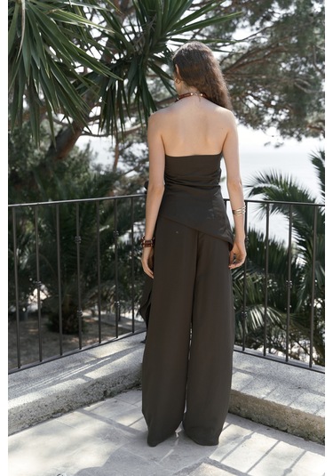 Mila Kahve Bluz Pantolon Takım Kahve