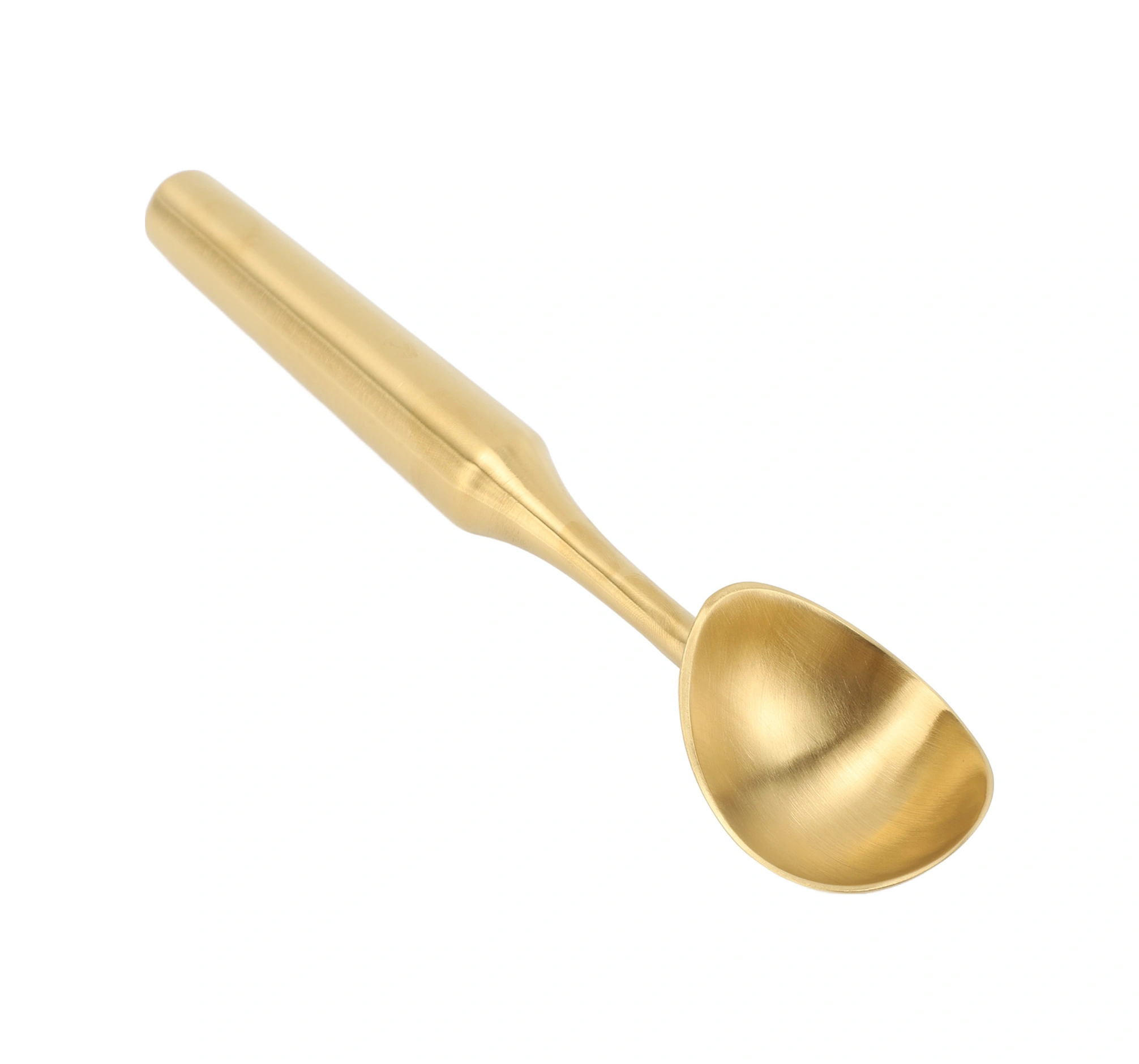 Konesam 304 Paslanmaz Çelik Dondurma Kaşığı - Uzun Kollü, Çabuk Temizlenir, Multifonksiyonel Toplama Aleti Kahverengi Altın