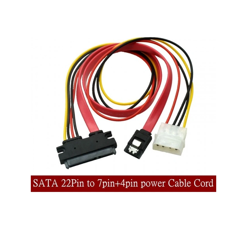 Sata Data15+7 Pin To 7pin Sata 4 Pin Ide Molex Power Kablosu 90cm