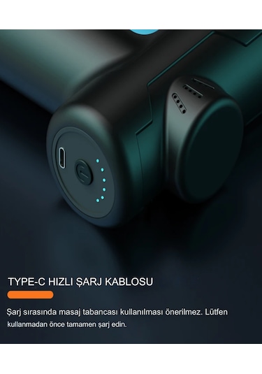 Hams104 Kablosuz Masaj Tabancası 6 Modlu Lcd Masaj Tabancası A Siyah