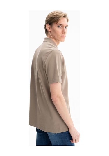 AR-MA Arma Erkek % 100 Pamuk Penye Pike Regular Fit Polo Yaka Gömlek Y25374351101 Gri-bej G8 Gri