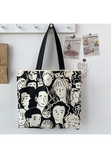 Trendooze Geniş Kapasiteli Kadın Tote Çantası Sevimli Kanvas Modası Ee Diğer