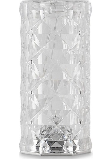 Agoodshop Renk Led Kristal Masa Lambası Gül Işık Projeksiyon Lambası Led Atmosfer Yatak Odası Başucu U 1 Adet Polisilikon 2v