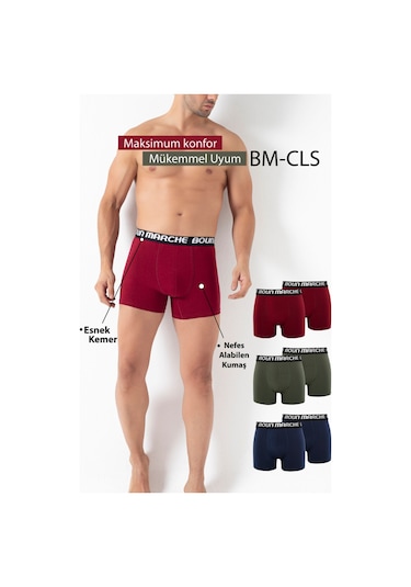 Boun Marche Erkek Boxer Likralı Premıum 6'lı Kutu Robert Robert