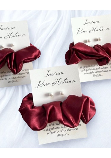 Kişiye Özel İsimli Kartlı Saten Toka Kına Hediyesi 25 Adet