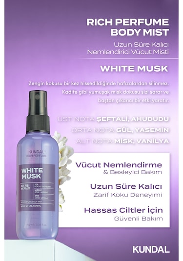 Kundal Rich Perfume Body Mist White Musk 100 ML