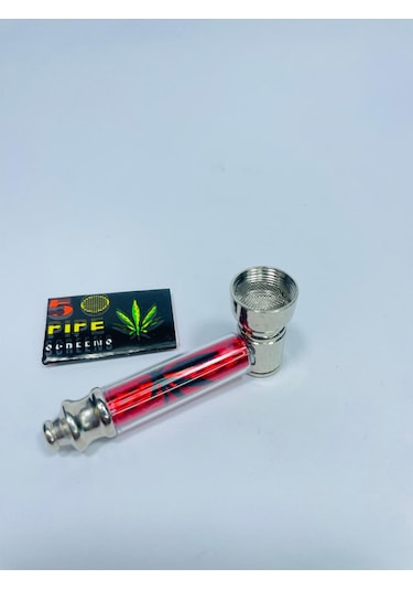 Full Metal Kırmızı Desenli Pipo //6cm-5parça