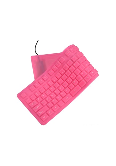 Springsun Su Geçirmez 108 Tuşlu Usb Silikon Katlanabilir Sessiz Klavye - Taşınabilir Ve Hafif