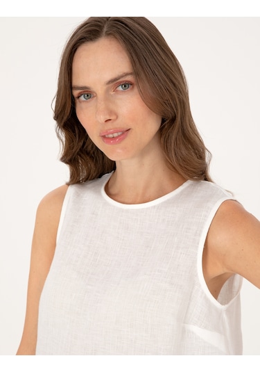 Pierre Cardin Kadın Beyaz Kısa Kollu Bluz 50309346-vr013 Pierre Cardin Kadın Beyaz Kısa Kollu Bluz 50309346-vr013