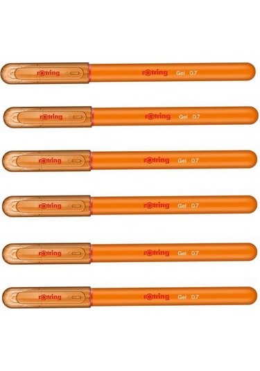 Rotring Jel Mürekkepli Tükenmez Kalem Turuncu  6'li