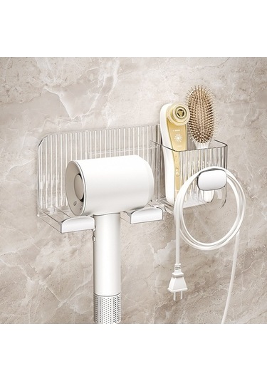 Wondernest Tutacağı, Lichen Kurutma Saç No-punch Makinesi - Duvara Monte Banyo Siyah