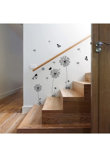 Dıy Karahindiba Kelebekler Duvar Çıkartmaları Uçan Çiçekler Duvar Çıkartmaları Çıkarılabilir Duvar Duvar Sanatı Modern Ev Dekor Diğer