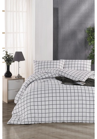 Tabu Home Classy Kareli Tek Kişilik Nevresim Takımı