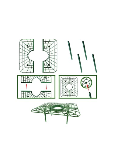 Hangfox 3 Adet Yeşil Plastik Çilek Tutucu, Bitki Büyüme Desteği, Meyve Çürümünü Önleyen Bahçe/çiftlik Ekipmanı